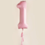 Feestartikelen 1 jaar ballon pastel roze tassel