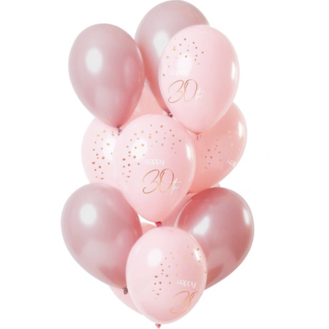 Feestartikelen 30 jaar ballonnen blush - roze