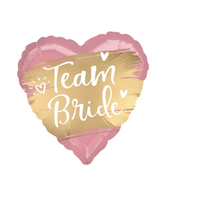 Feestartikelen Team bride folie ballon roze - goud