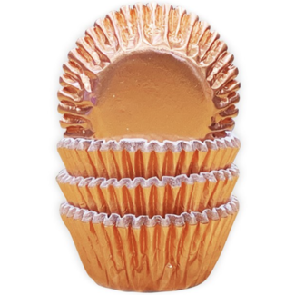 Feestartikelen Rosé goud cupcake papiertjes mini