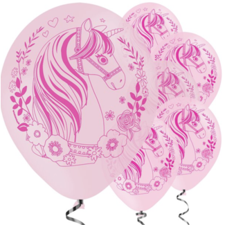 Feestartikelen Unicorn ballonnen roze