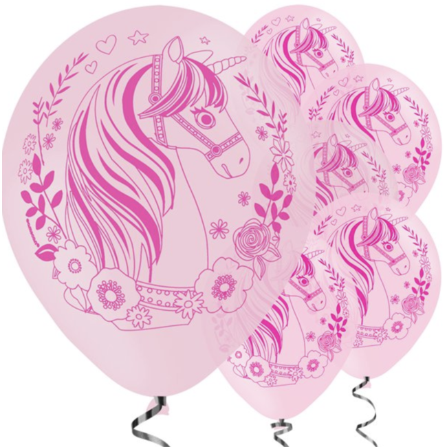 Feestartikelen Unicorn ballonnen roze