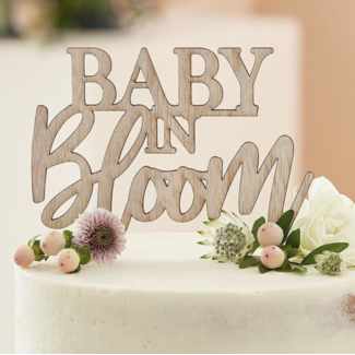 Feestartikelen Baby in bloom taart topper