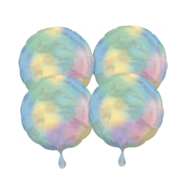 Feestartikelen Pastel ballonnen rond set 4 ST