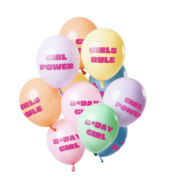 Feestartikelen Girls ballonnen birthday girl
