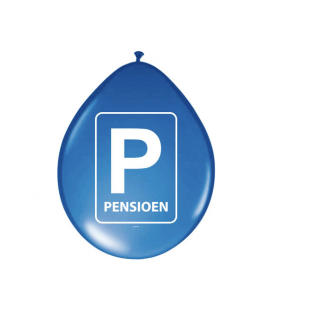 Feestartikelen Pensioen ballonnen blauw