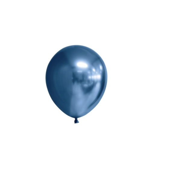 Feestartikelen Ballonnen blauw  chroom 100 ST