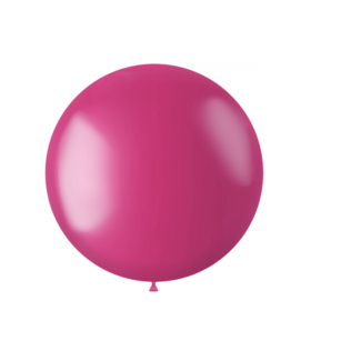 Feestartikelen Fuchsia metallic XL ballon