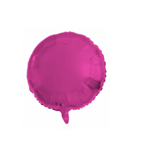 Feestartikelen Fuchsia folie ballon rond