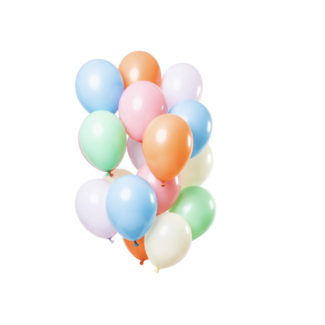 Feestartikelen Pastel ballonnen 15 ST