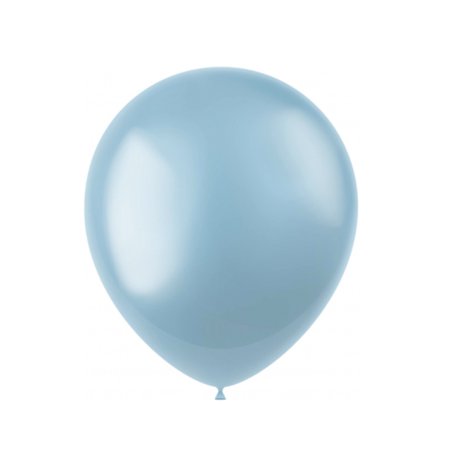 Feestartikelen Pastel blauw ballonnen metallic 10 ST