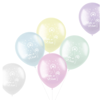 Feestartikelen Make a wish ballonnen pastel
