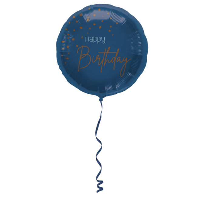 Feestartikelen Happy birthday ballon navy blauw