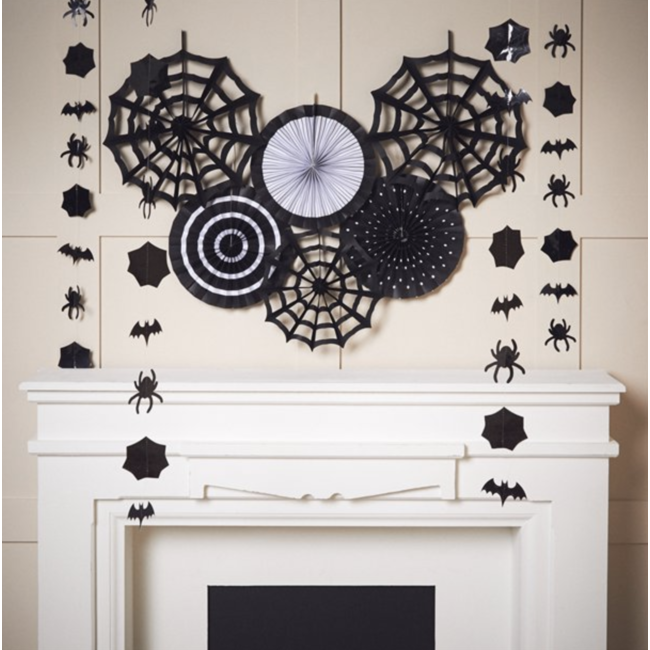 Feestartikelen Halloween decoratie set zwart - wit