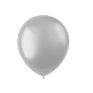 Feestartikelen Metallic zilver ballonnen 10 ST