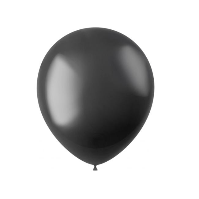 Feestartikelen Metallic zwart ballonnen 10 ST