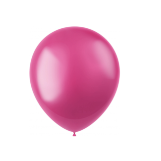 Feestartikelen Metallic fuchsia ballonnen 10 ST