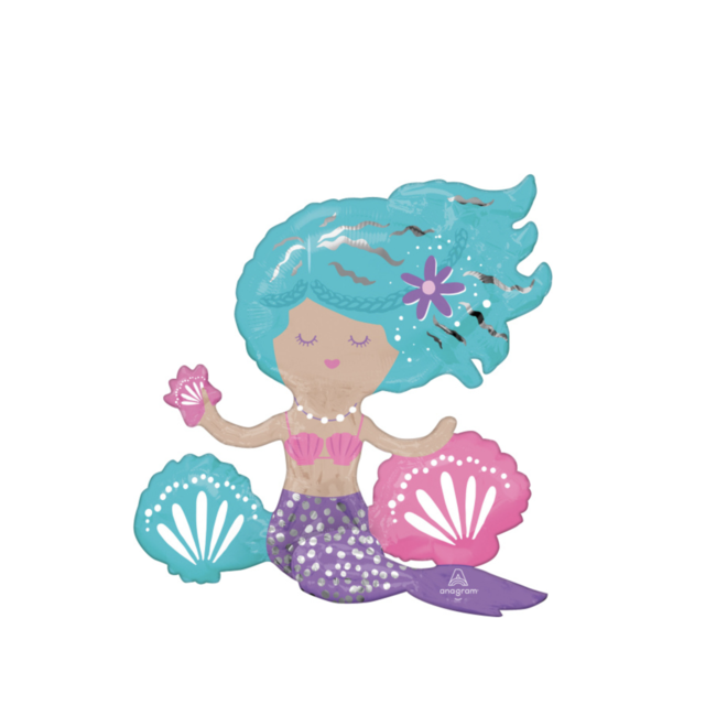 Feestartikelen Mermaid shimmering folie ballon