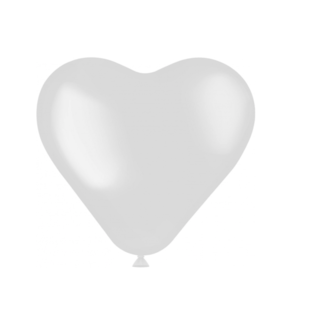 Feestartikelen Hart ballonnen wit