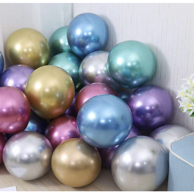 Feestartikelen Ballonnen chrome metallic 50 ST