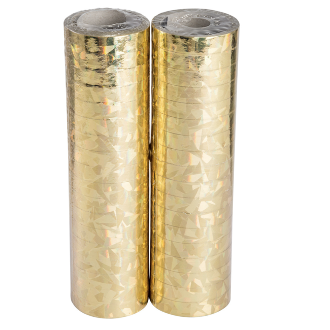 Feestartikelen Serpentine goud iridescent 2 ST