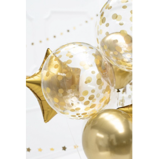 Partydeco confetti ballon goud XL