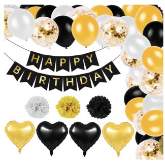Feestartikelen Happy birthday ballonnen - feest pakket