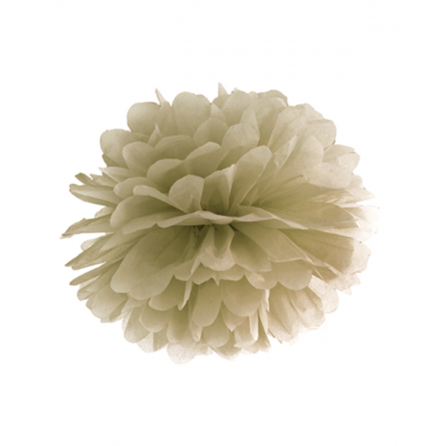 Feestartikelen pompom goud 35 CM