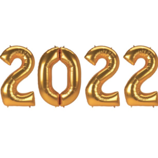 Feestartikelen 2022 ballonnen goud