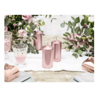 Party items Stomp kaars rosé goud