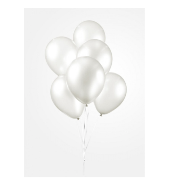 Feestartikelen Ballonnen parel wit 100 ST