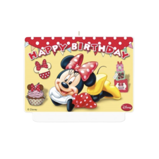 Feestartikelen Minnie mouse taart kaars rood
