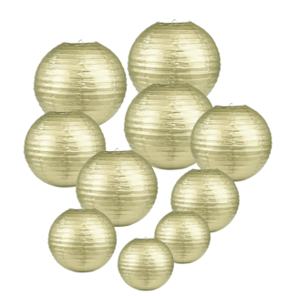 Party items Lampionnen set goud