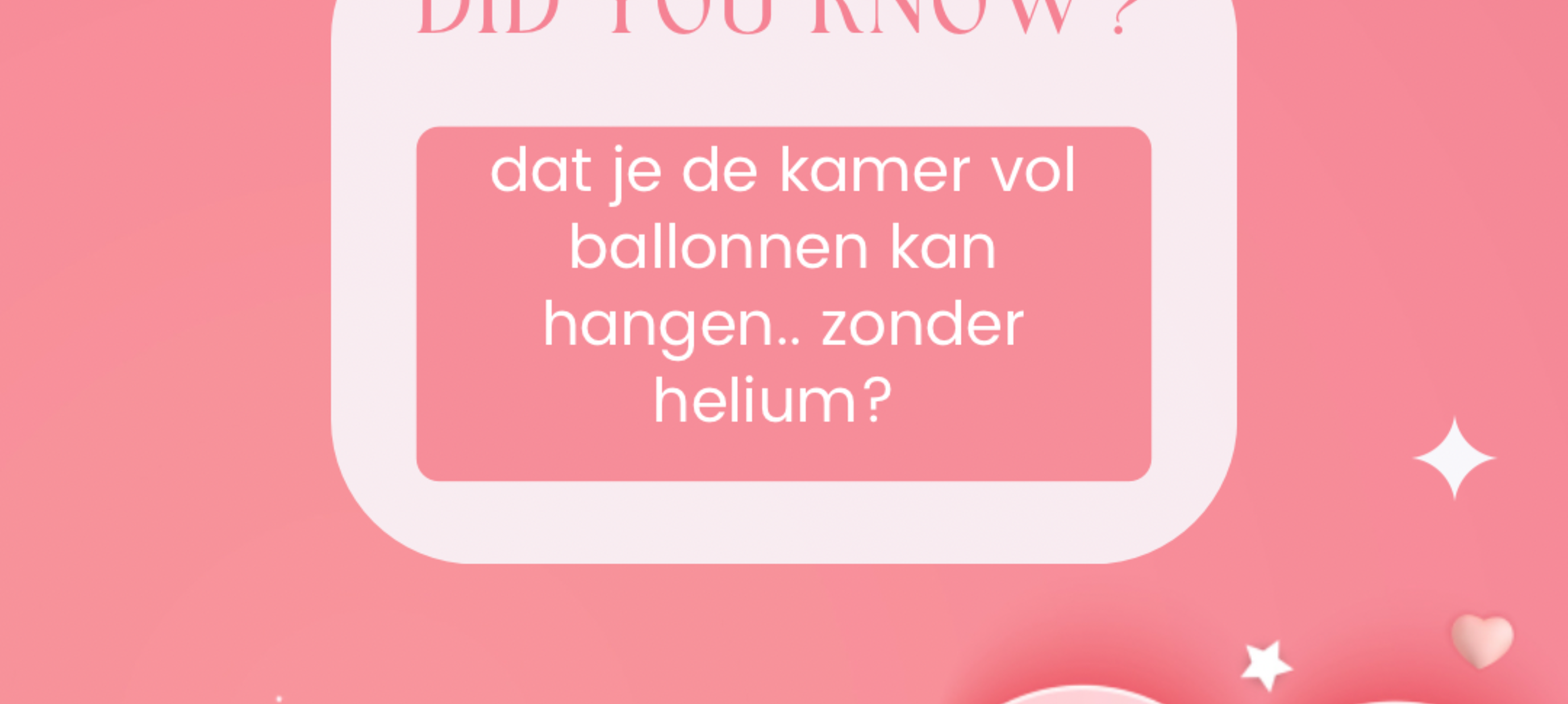 Ballonnen ophangen zonder helium? Ja zeker!