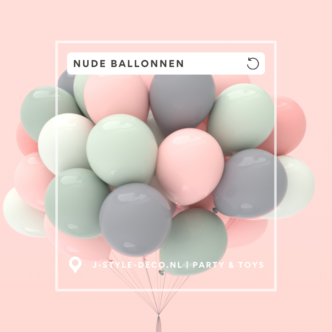 Nude ballonnen, een mat kleur ballonnen. De trend van nu