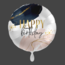 Feestartikelen Happy birthday ballon marble - goud