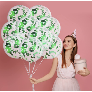 Party items Confetti ballonnen groen 20 ST