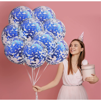 Party items Confetti ballonnen blauw 20 ST