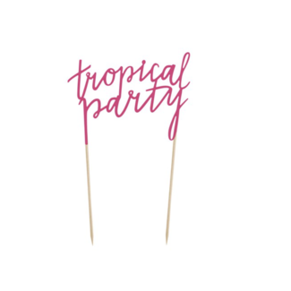 Partydeco Tropical party taart topper