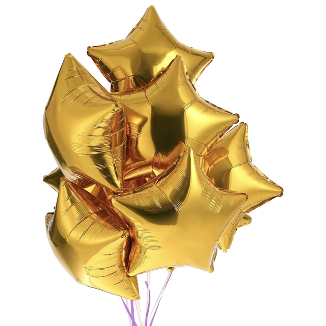 Party items Ster goud ballonnen boeket