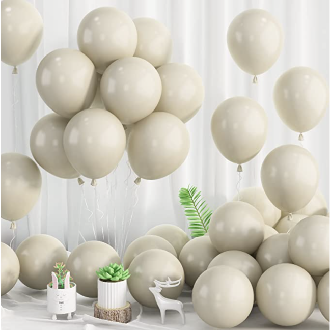 Party items nude beige ballonnen 50 ST