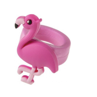 Feestartikelen Flamingo ring roze