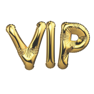 Feestartikelen VIP letter ballonnen goud