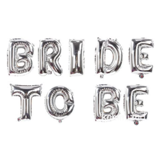 Feestartikelen Bride to be letter slinger zilver