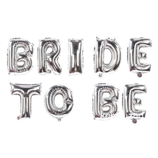 Feestartikelen Bride to be letter slinger zilver