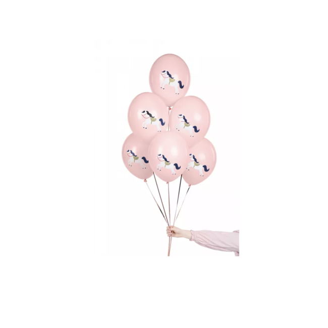 Feestartikelen Paard ballonnen licht roze