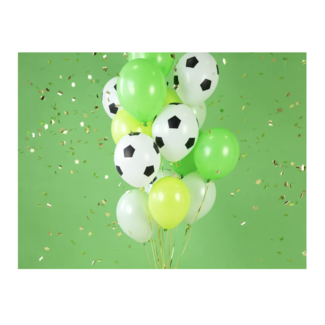 Partydeco Voetbal ballonnen zwart - wit
