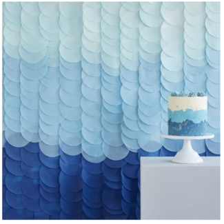 Back drop ombre blauw