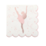 Feestartikelen Ballerina servetten roze - wit