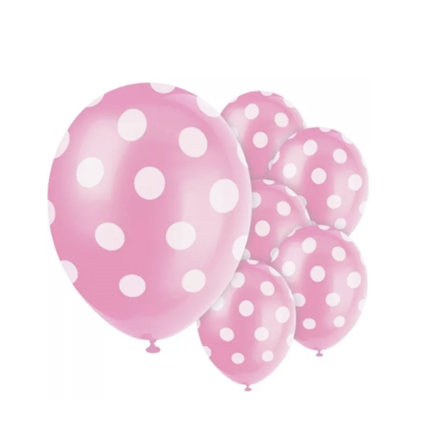 Feestartikelen Roze ballonnen stippen